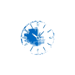 minimum outline clock, in blue gradient.png