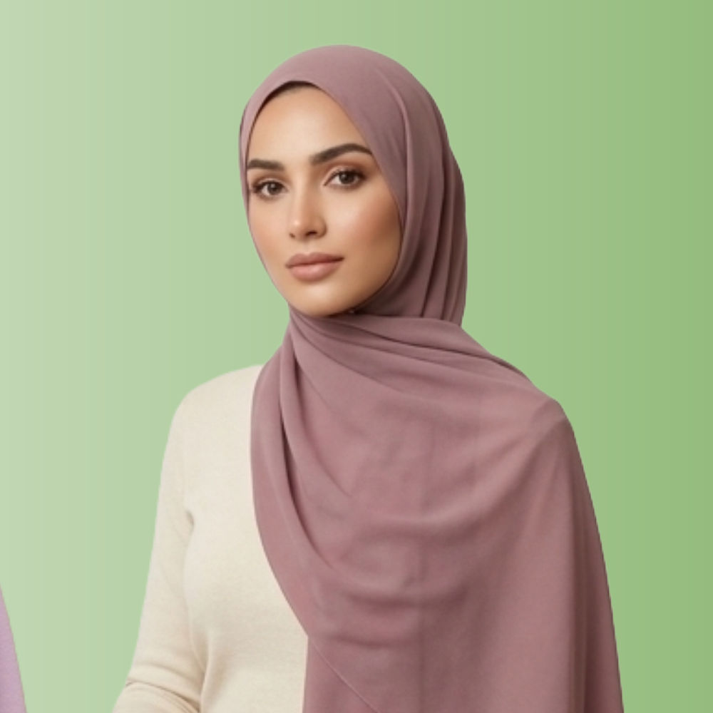 Twilight Mauve Chiffon Georgette Hijab