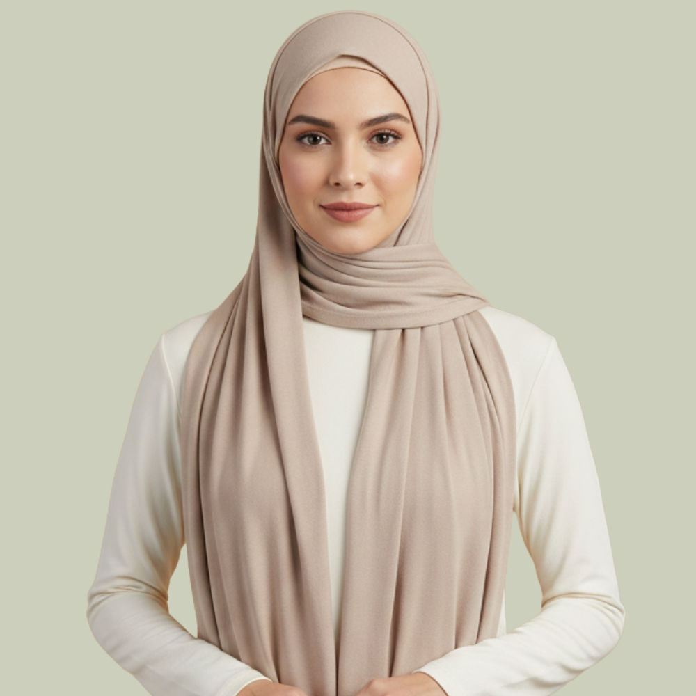 Brownish Grey Jersey Hijab
