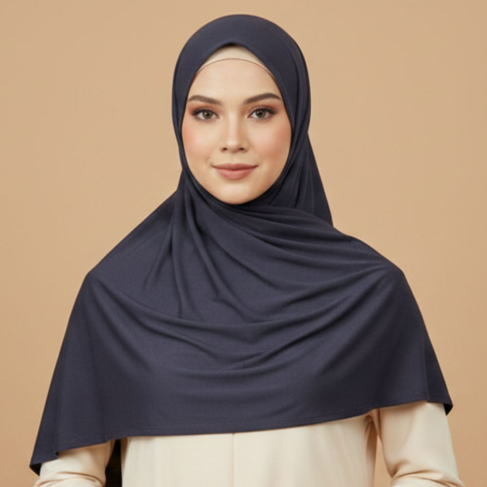 Dark Blue Mocha Hijab