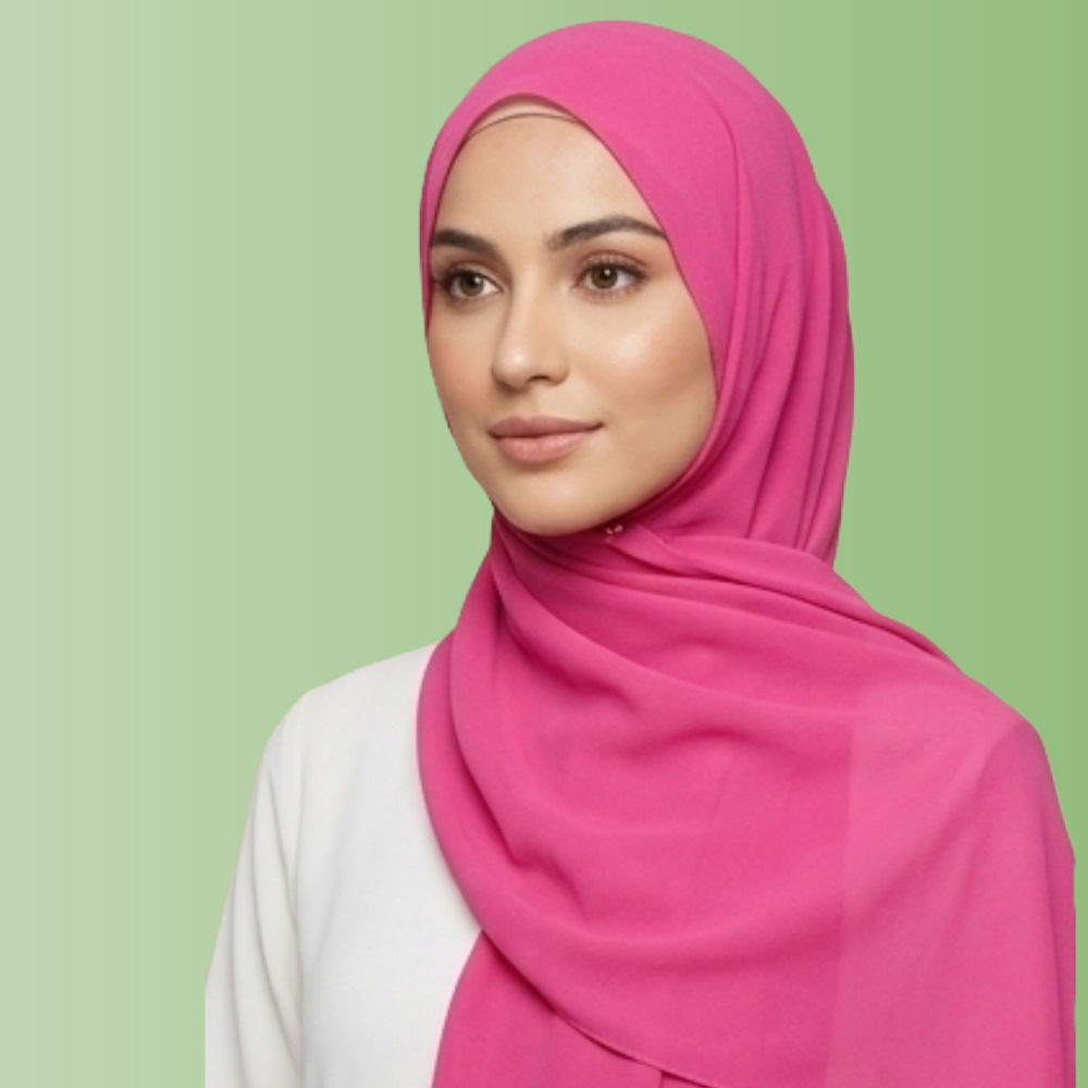 Pink Chiffon Georgette Hijab
