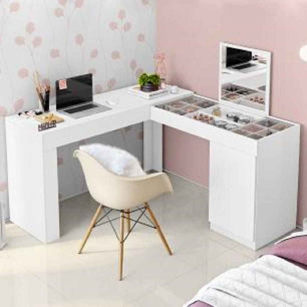 Escrivaninha com Penteadeira de Canto