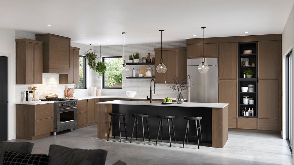 stained cabinets by Waypoint Living Spaces
