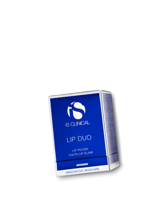 iS Clinical Lip Duo kit, lip exfoliant and peptide-rich serum to smooth, soften, and volumize lips