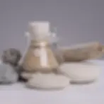 Glass jar of Poudre De Barie, 1 oz natural facial exfoliant at Transcendence Skin