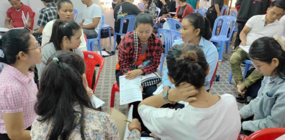Trainees sitting in a circle