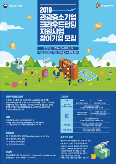 2019 관광중소기업 크라우드펀딩 지원사업 참여기업 모집