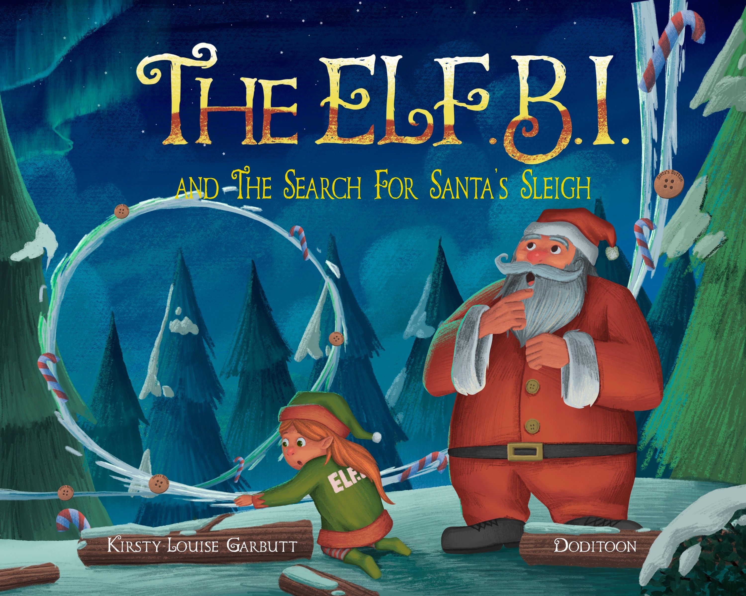 The ELF.B.I and The Search For Santa’s Sleigh (1x Free Button Per Book)