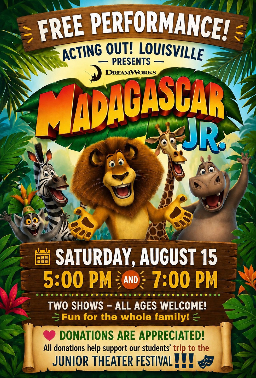 Madagascar Jr. 7:00 Performance