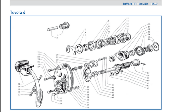 Lambretta LD 150 kickstart