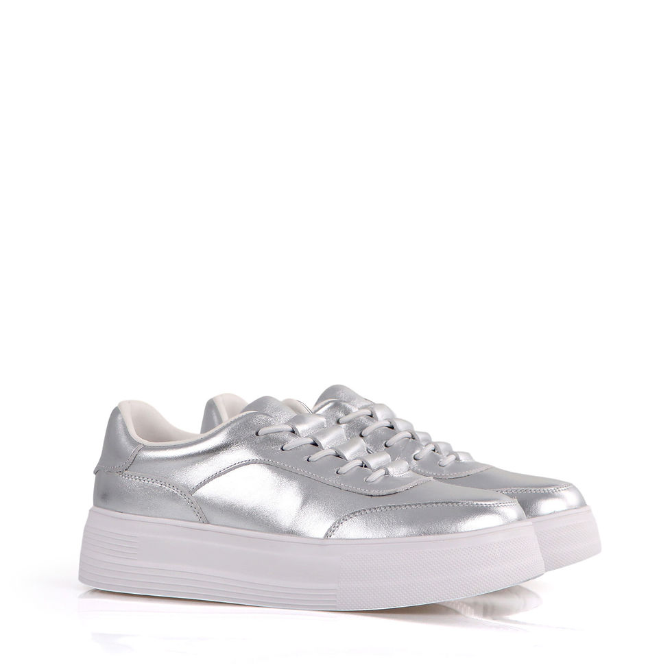 金屬光澤厚底休閒鞋