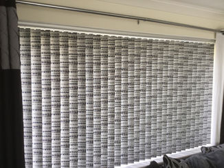 A modern patterned vertical blind