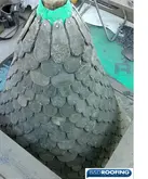 Roof repair in process