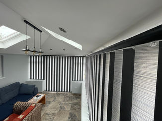 New vertical blind in a conservatory