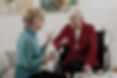 Two elderly residents talking