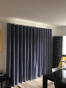 dark curtains closed
