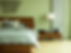 double bed in green room