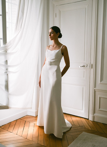 Robe de mariée sur mesure - Encolure en coeur - ALICE DUPRAZ-TOULOUSE Paris