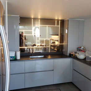Miroir sur mesure avec sablage et leds 