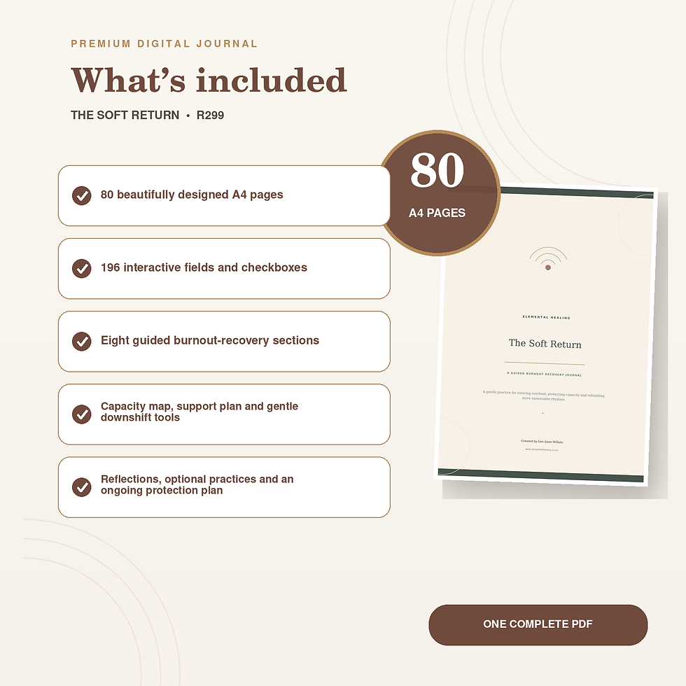 Thumbnail: The Soft Return - Burnout Recovery Journal