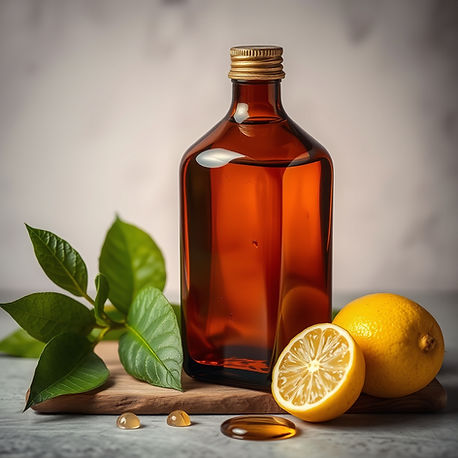 AMBER BOTTLE FILLED WITH OIL.jpg