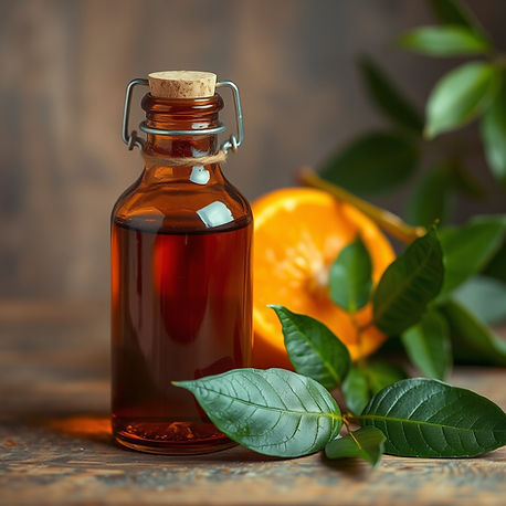 AMBER BOTTLE FILLED WITH OIL.jpg