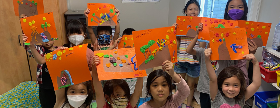 Summer Campers learning about Chinese stories
