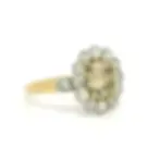 Antique Edwardian French 18k Gold Platinum 2.77ctw Fancy Diamond Ring
