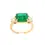 Thumbnail: 18k Yellow Gold 3.92ctw Emerald and Old European Diamond Engagement Ring