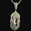 Thumbnail: Antique Art Deco 10k Gold  Amethyst Filigree Pendant Necklace