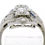 Thumbnail: Antique Art Deco 14K White Gold 0.72ctw Diamond Sapphire Filigree Dinner Ring