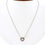 Thumbnail: 18K White Gold 1.09ctw Heart Diamond and Ruby Halo Pendant Necklace