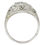 Thumbnail: Antique Art Deco 18k White Gold and Platinum 0.25ctw Diamond Filigree Dome Ring