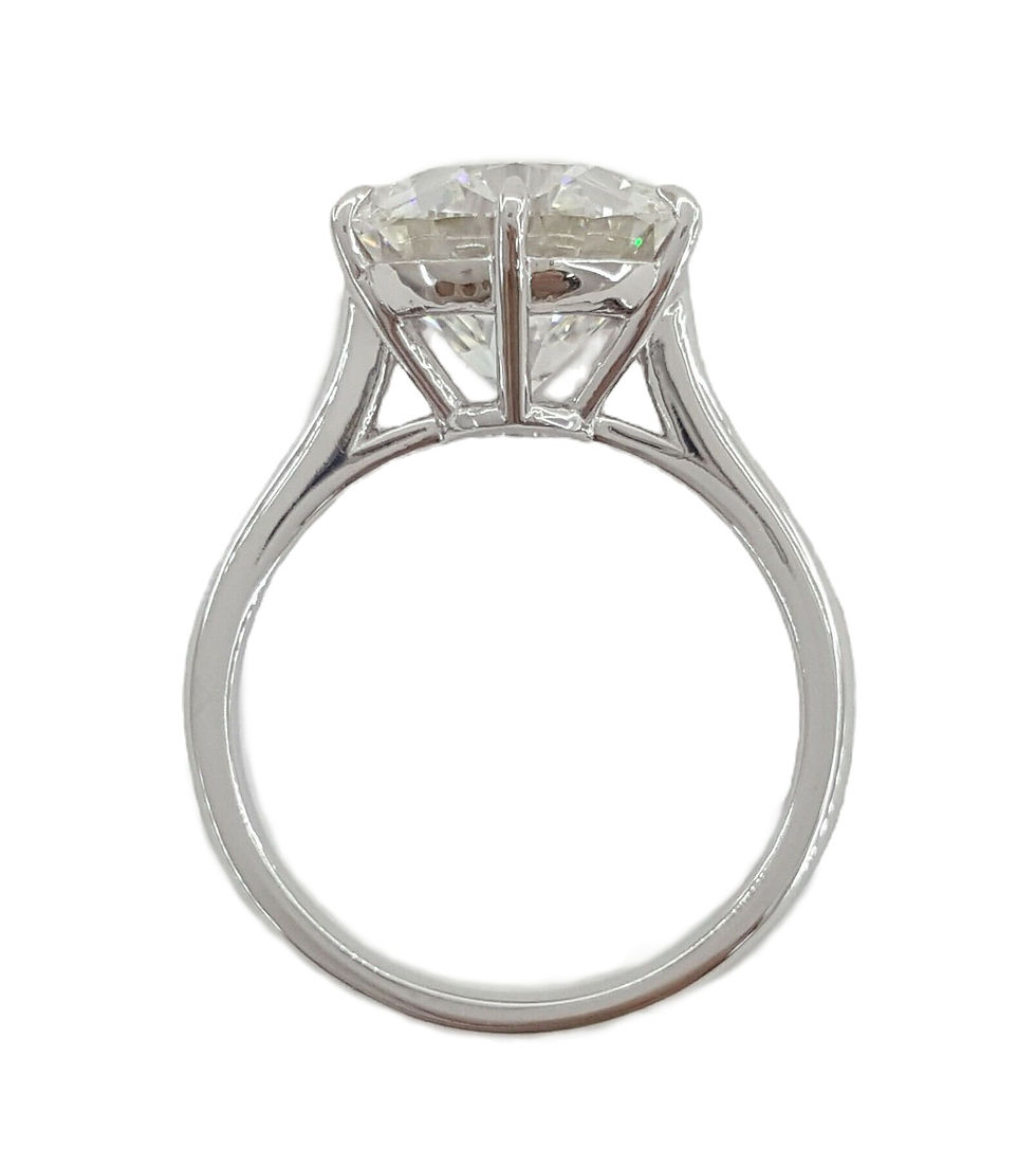 Thumbnail: Platinum 5.00ctw Round Brilliant Flawless Diamond Solitaire Engagement Ring