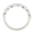 Thumbnail: Platinum 0.52ctw Round Burnish Set Diamond Stackable Hexagon Shape Band Ring