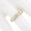 Thumbnail: Vintage 14k Yellow Gold 0.85ctw Diamond Channel Bar 5 Stone Wedding Band Ring