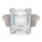 Vintage 14k Yellow Gold 5.08ctw Aquamarine and Diamond Three Stone Ring