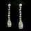 Thumbnail: Art Deco Design 18k White Gold 1.31ctw Diamond Dangle Drop Elegant Earrings