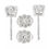 Thumbnail: Platinum 1.00ctw Round Brilliant Cut 4-Prong Set Diamond Stud Earrings