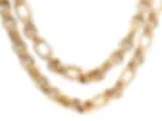 Antique Solid 9k Rosy Yellow Gold 21" Rolo & Oval Link Chain Necklace