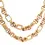 Thumbnail: Antique Solid 9k Rosy Yellow Gold 21" Rolo & Oval Link Chain Necklace