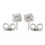 Thumbnail: Platinum 1.02ctw Round Brilliant Diamond Martini 4 Prong Stud Earrings