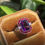 Thumbnail: Art Deco Style 14k Rose Gold 4.50ctw Amethyst and Ruby Halo Ring