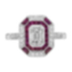Art Deco Inspired 18k Gold 1.67ctw Diamond and Ruby Illusion Set Ring