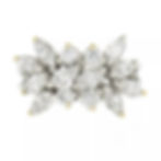 Vintage Platinum 1.80ctw Marquise and Round Diamond Cluster Band Ring