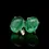 Thumbnail: 14k White Gold 4.67ctw Oval Cabochon Emerald Stud Earrings