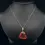 Thumbnail: Platinum Large Free Form Fire Jelly Opal and Diamond Pendant Necklace