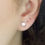 Thumbnail: 14k White Gold 0.92ctw Round Brilliant Cut Diamond Martini Stud Earrings