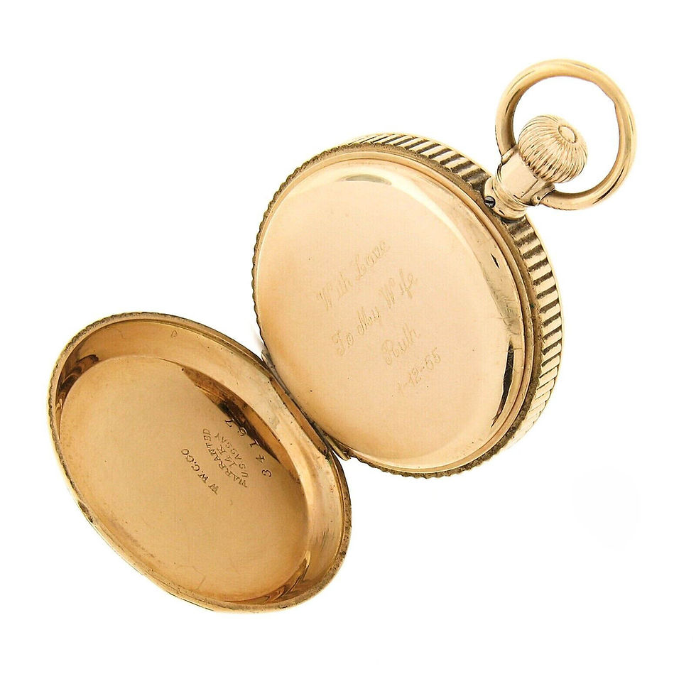 Thumbnail: Antique 14k Yellow Gold Elgin Pocket Watch