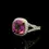 Thumbnail: Platinum 14k Rose Gold 4.99ctw Pink Sapphire Diamond Engagement Ring